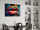 Lips Glass Wall Art || Designer Collection