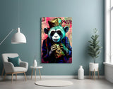 Monkey the Worker Glass Wall Art || Designer Collection