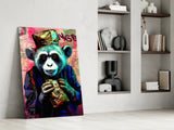 Monkey the Worker Glass Wall Art || Designer Collection