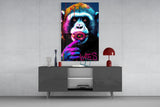 Monkey Kiss Glass Wall Art || Designer Collection