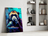 Hungry Monkey Glass Wall Art || Designer Collection