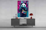 Shopper Panda Glass Wall Art || Designer Collection