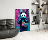 Shopper Panda Glass Wall Art || Designer Collection