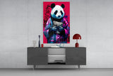 Panda Glass Wall Art || Designer Collection