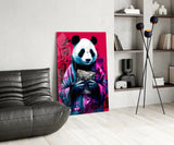 Panda Glass Wall Art || Designer Collection