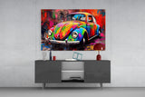 Colourful VW Glass Wall Art || Designer Collection