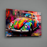 Colourful VW Glass Wall Art || Designer Collection