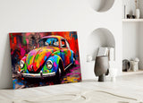 Colourful VW Glass Wall Art || Designer Collection