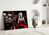 Marilyn in the Bar Glass Wall Art || Designer Collection