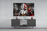 Marilyn in the Bar Glass Wall Art || Designer Collection