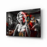 Marilyn İn Der Bar || Designersammlung Glasbild