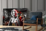 Marilyn in the Bar Glass Wall Art || Designer Collection