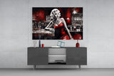 Marilyn in the Bar Glass Wall Art || Designer Collection