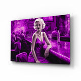 Arte de pared de vidrio de Marilyn nel bar || Collezione di design