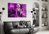 Marilyn in the Bar Glass Wall Art || Designer Collection