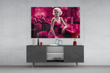 Marilyn in the Bar Glass Wall Art || Designer Collection