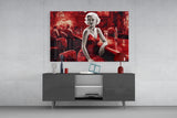 Marilyn in the Bar Glass Wall Art || Designer Collection