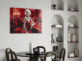 Marilyn in the Bar Glass Wall Art || Designer Collection