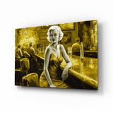 Marilyn İn Der Bar || Designersammlung Glasbild