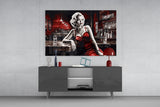 Marilyn in the Bar Glass Wall Art || Designer Collection