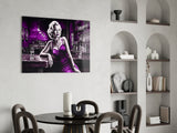 Marilyn in the Bar Glass Wall Art || Designer Collection