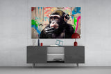 Thinking Monkey Glass Wall Art || Designer Collection