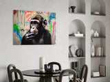 Thinking Monkey Glass Wall Art || Designer Collection