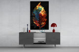 Autumn Leaf Glass Wall Art || Designer Collection