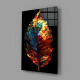 Autumn Leaf Glass Wall Art || Designer Collection