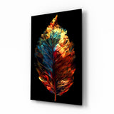 Autumn Leaf Glass Wall Art || Designer Collection