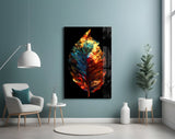 Autumn Leaf Glass Wall Art || Designer Collection