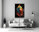 Autumn Leaf Glass Wall Art || Designer Collection