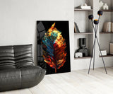 Autumn Leaf Glass Wall Art || Designer Collection