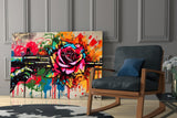 Rose Bullet Glass Wall Art || Designer Collection