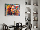 Orange Kiss Glass Wall Art || Designer Collection