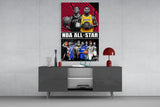 NBA All Star Glass Wall Art || Designer Collection