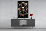 Skull Portrait Glass Wall Art || Designer Collection