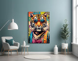 Cool Tiger Glass Wall Art || Designer Collection