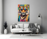 Cool Tiger Glass Wall Art || Designer Collection