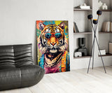 Cool Tiger Glass Wall Art || Designer Collection