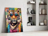 Cool Tiger Glass Wall Art || Designer Collection