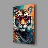 Cool Tiger Glass Wall Art || Designer Collection