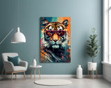 Cool Tiger Glass Wall Art || Designer Collection