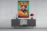 Cool Tiger Glass Wall Art || Designer Collection