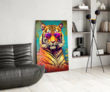 Cool Tiger Glass Wall Art || Designer Collection