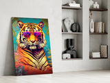 Cool Tiger Glass Wall Art || Designer Collection