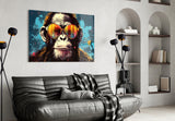 Cool Monkey Glass Wall Art || Designer Collection