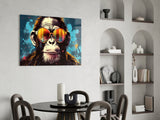 Cool Monkey Glass Wall Art || Designer Collection