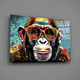 Cool Monkey Glass Wall Art || Designer Collection