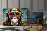 Cool Monkey Glass Wall Art || Designer Collection